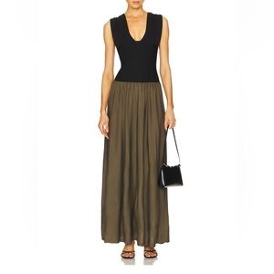 Deep V Corset Maxi Dress